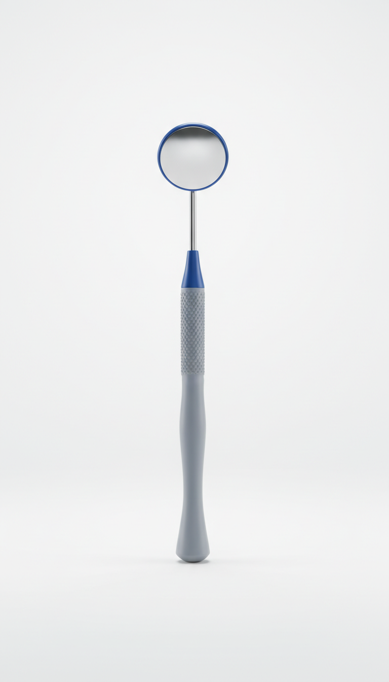 Dental Mirror with Ergonomic Silicone Grip