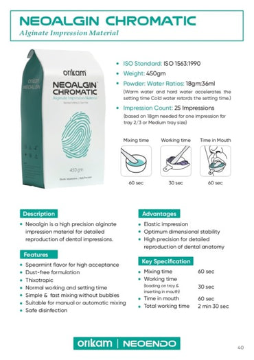 Neoalgin Chromatic- Alginate Impression Material