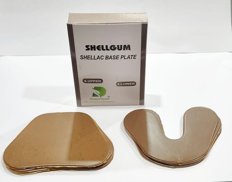 SHELL GUM Shellac Base Plate 8 Upper 4 Lower